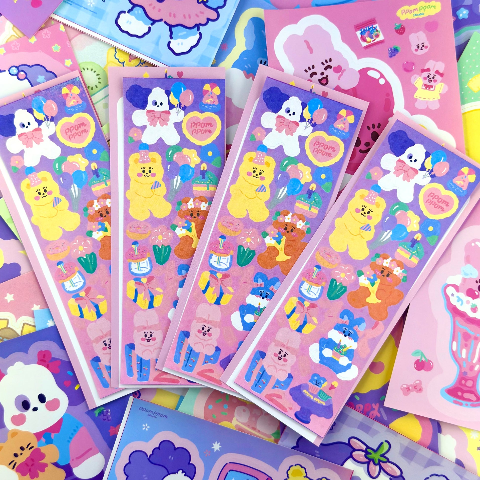 Ppomppom Studio Party Sticker Sheet - Dandy Mail