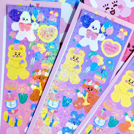 Ppomppom Studio Party Sticker Sheet - Dandy Mail
