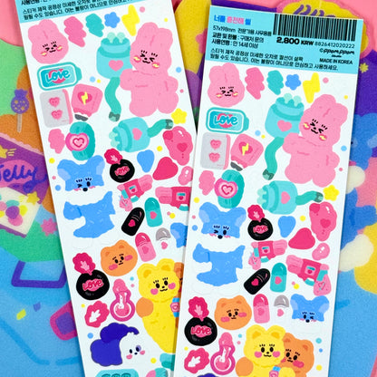 Ppomppom Studio Electric Love Sticker Sheet - Dandy Mail