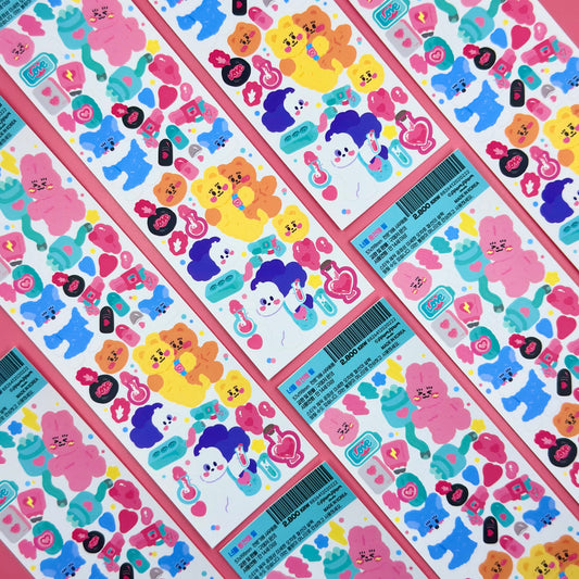 Ppomppom Studio Electric Love Sticker Sheet - Dandy Mail