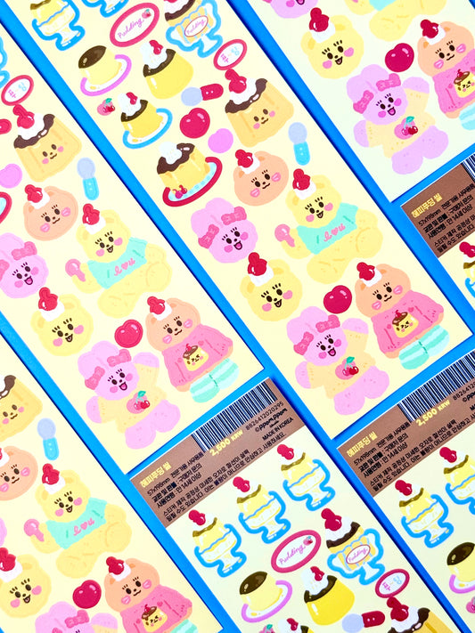 Ppomppom Studio Pudding Sticker Sheet - Dandy Mail