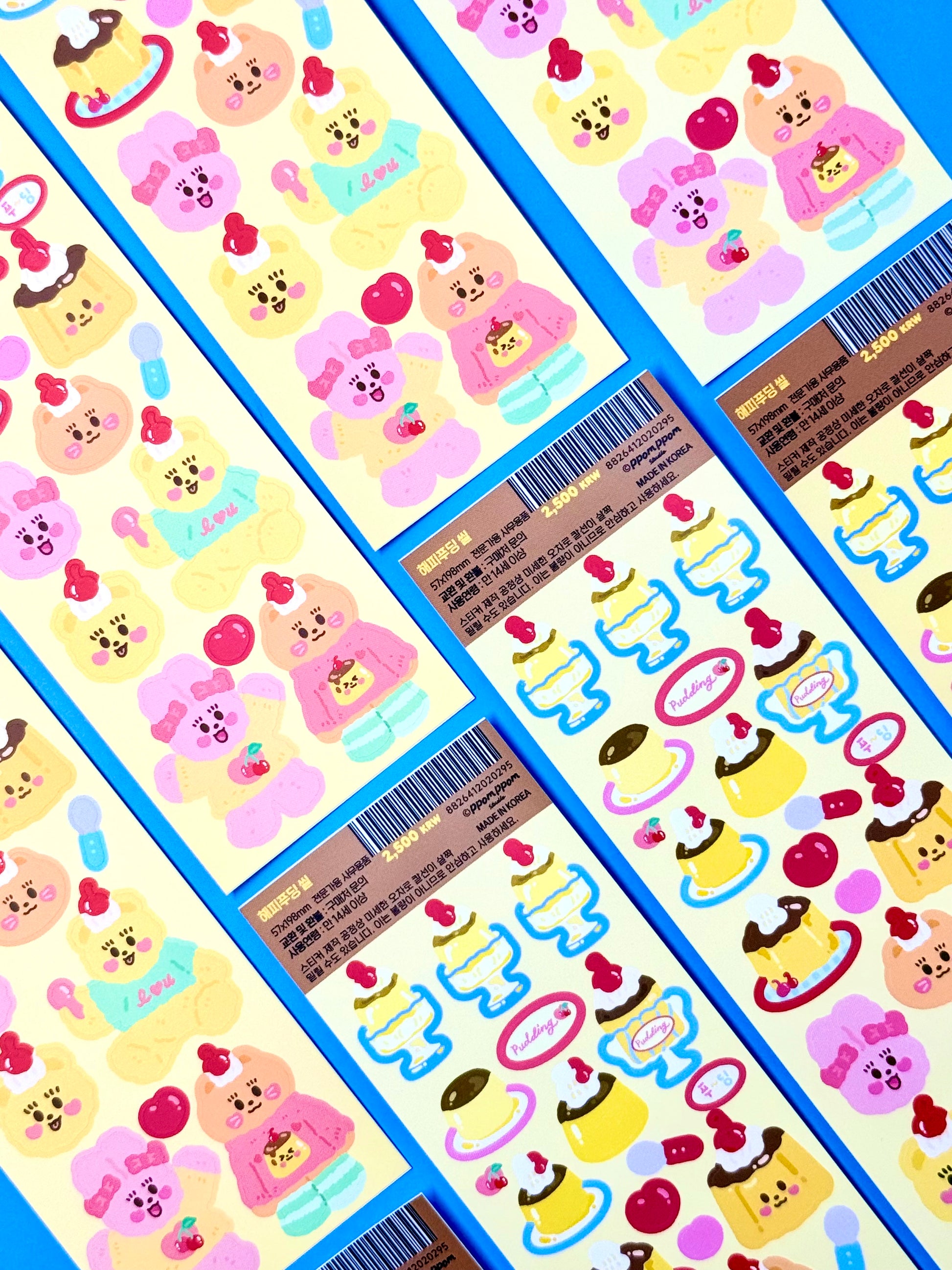 Ppomppom Studio Pudding Sticker Sheet - Dandy Mail