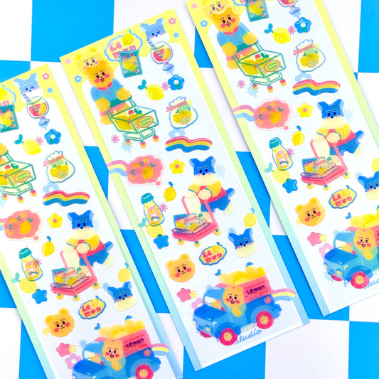 Ppomppom Studio Lemon Sticker Sheet - Dandy Mail