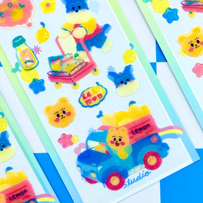 Ppomppom Studio Lemon Sticker Sheet - Dandy Mail