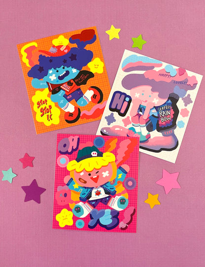 Snip Snippety Snip by Leenahoo Character Stickers - Dandy Mail