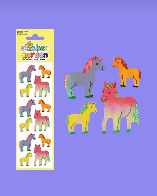 Sticker Garden Pearl Horses Sticker Sheet - Dandy Mail