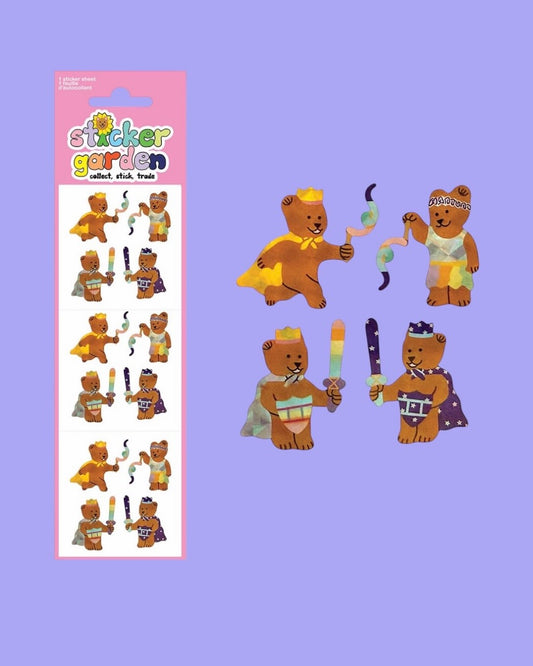 Sticker Garden Costumed Bears Sticker Sheet - Dandy Mail