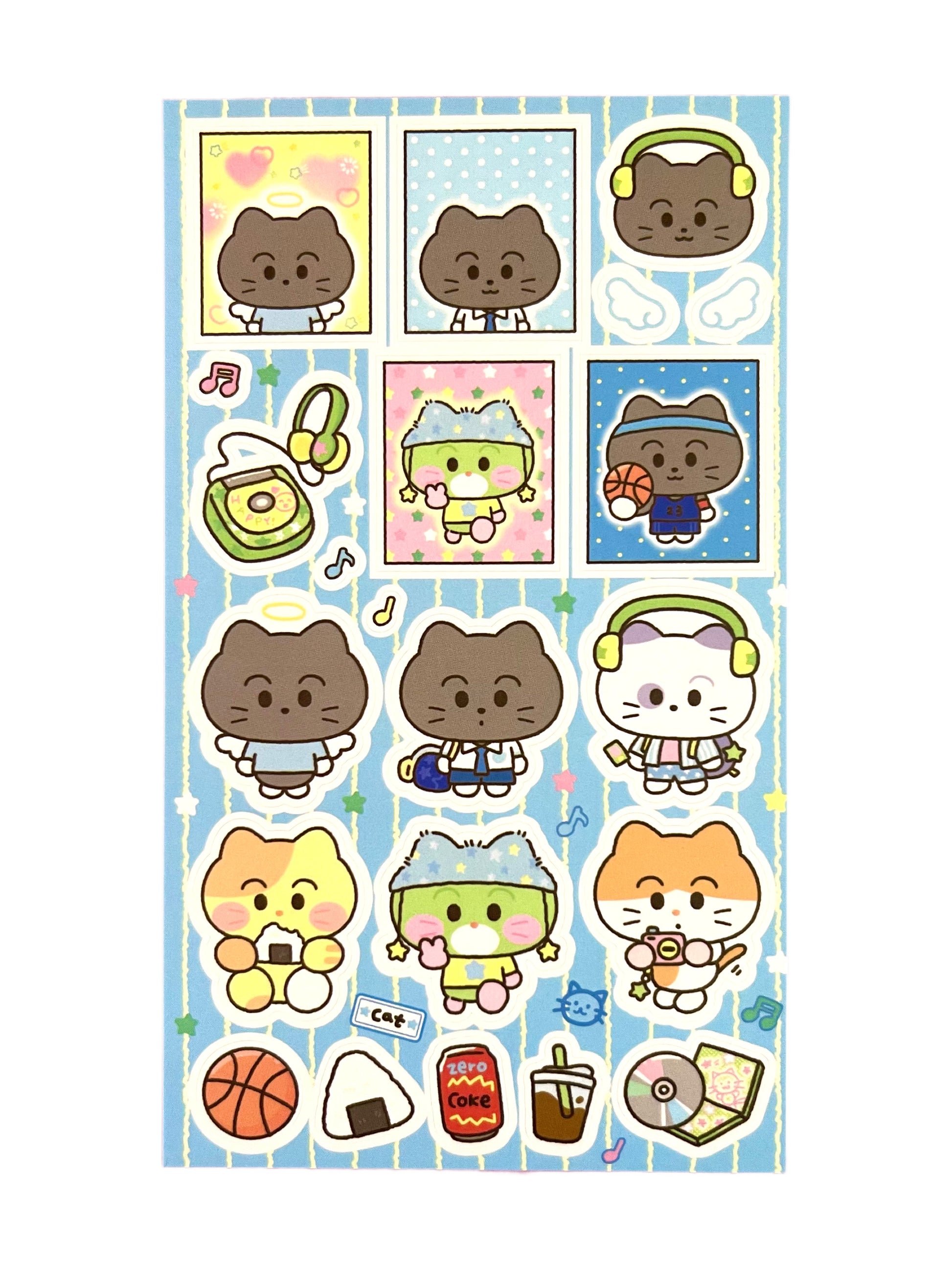 Ppomppom Studio Cat Student Sticker Sheet - Dandy Mail