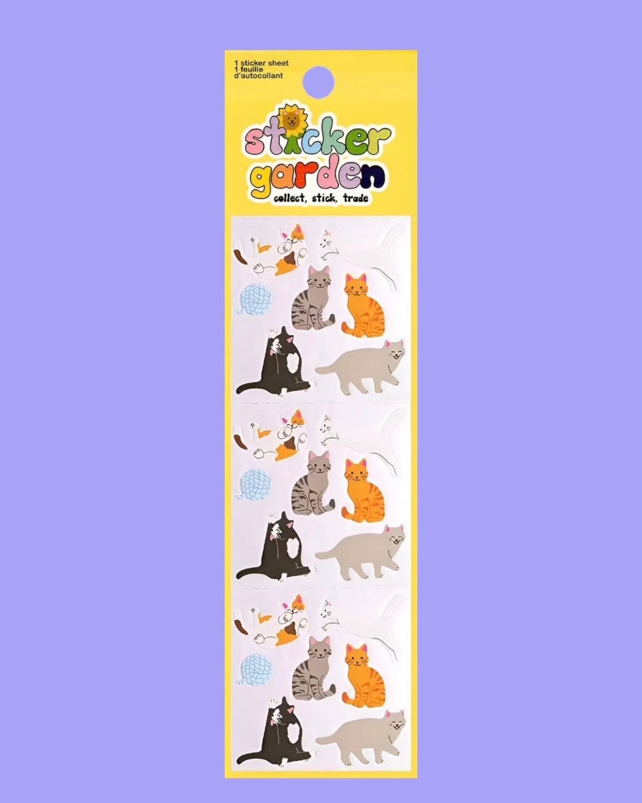 Sticker Garden Cats Sticker Sheet - Dandy Mail