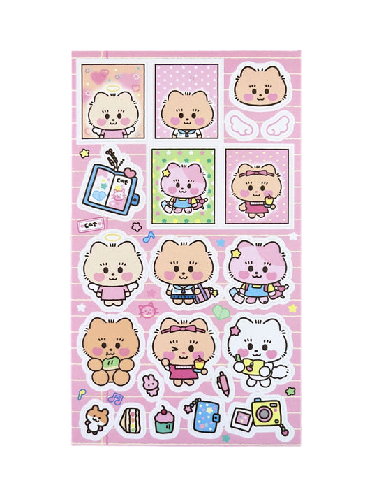 Ppomppom Studio Cat Student Sticker Sheet - Dandy Mail