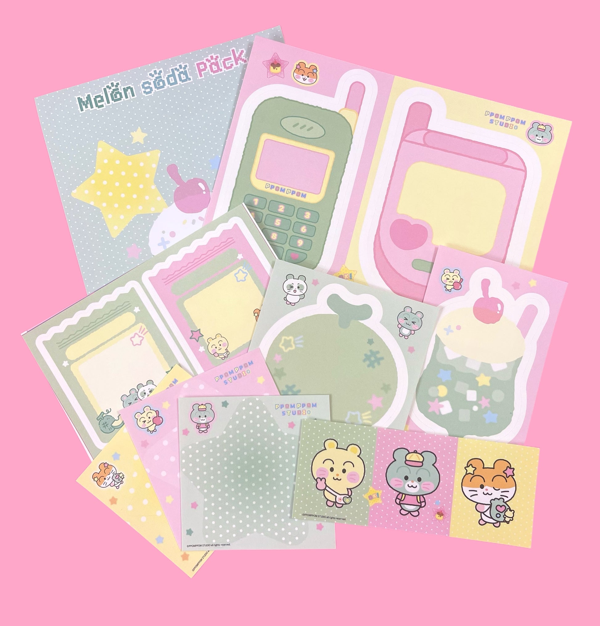 Ppomppom Studio Melon Memo Sticker Pack - Dandy Mail
