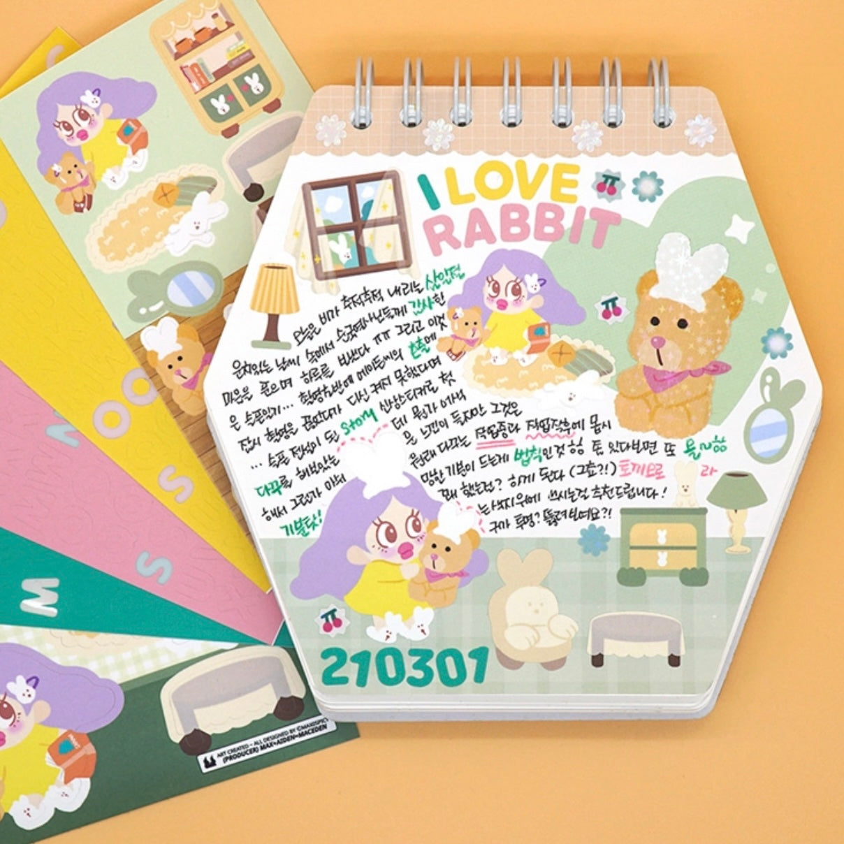 Max0Spicy Rabbit Aurora Sticker Sheet