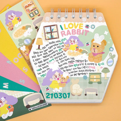 Max0Spicy Rabbit Aurora Sticker Sheet