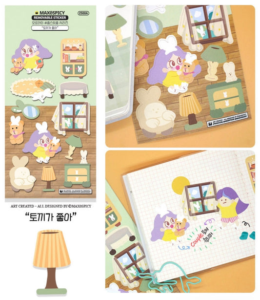 Max0Spicy Rabbit Aurora Sticker Sheet