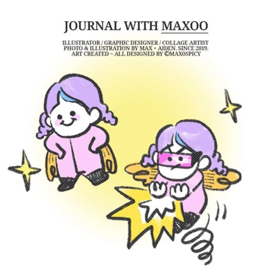 Max0Spicy Space Star Sticker Sheet