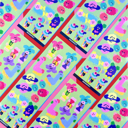 Max0Spicy Bubble Man Sticker Sheet