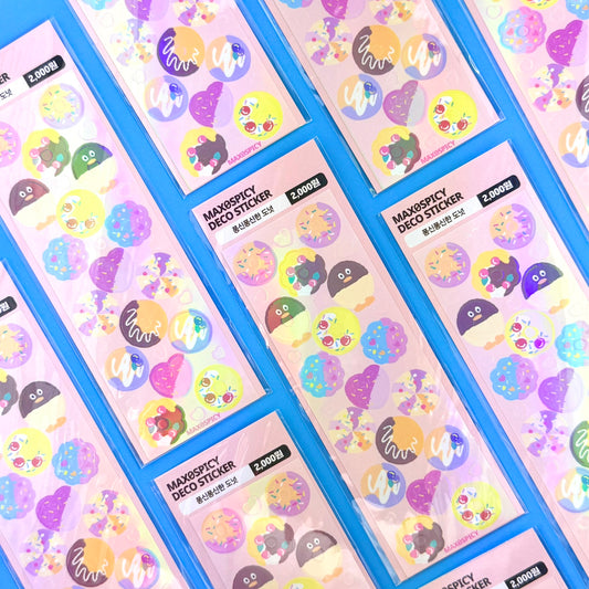 Max0Spicy Donut Fun Sticker Sheet