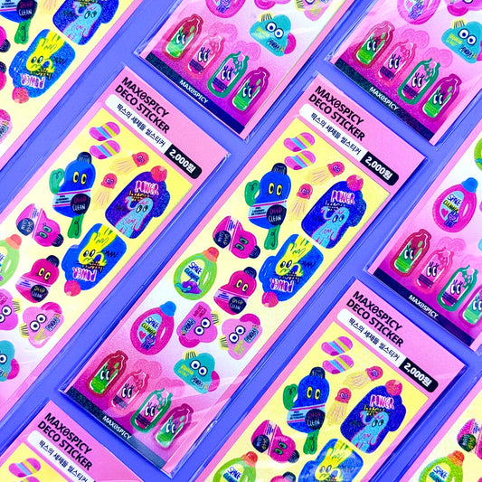 Max0Spicy Detergents Sticker Sheet