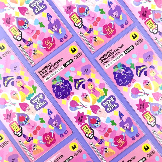 Max0Spicy Pink Sticker Sheet
