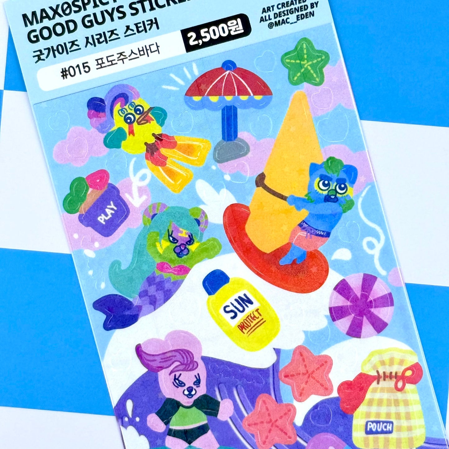 Max0Spicy Grape Juice Beach Sticker Sheet