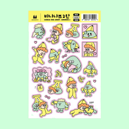 Max0Spicy Charlie & Jonny Banana Buddies Sticker Sheet