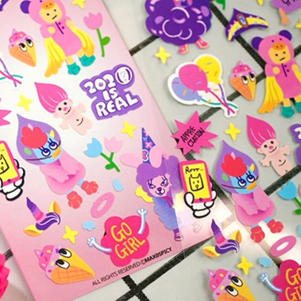Max0Spicy Pink Sticker Sheet