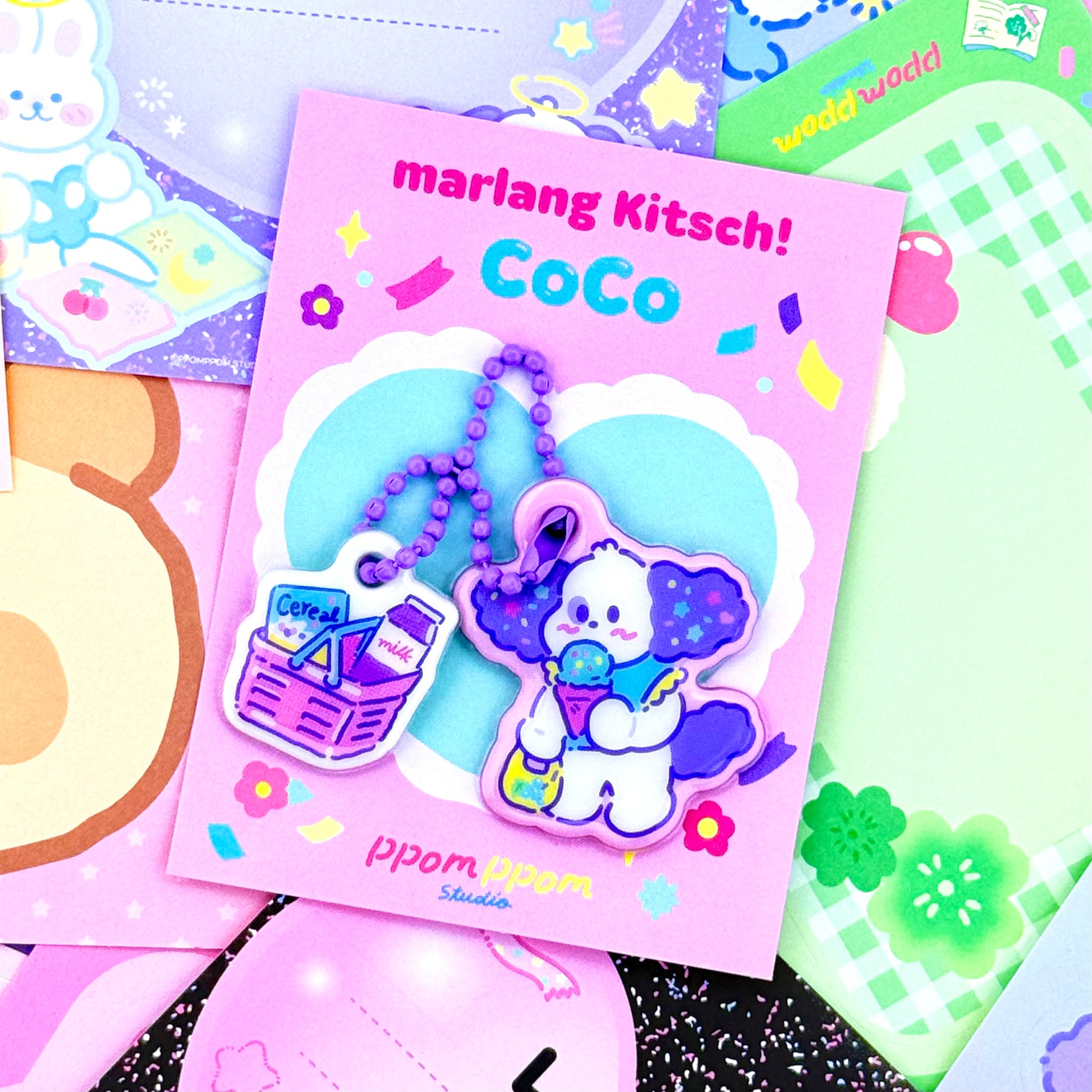 Ppomppom Studio Puffy Keychain - Dandy Mail