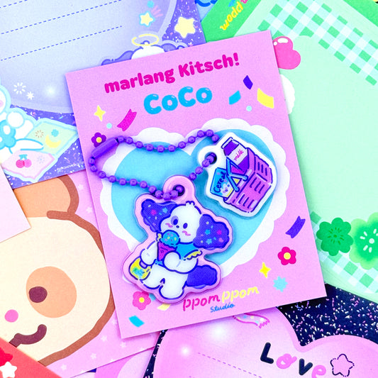 Ppomppom Studio Puffy Keychain - Dandy Mail