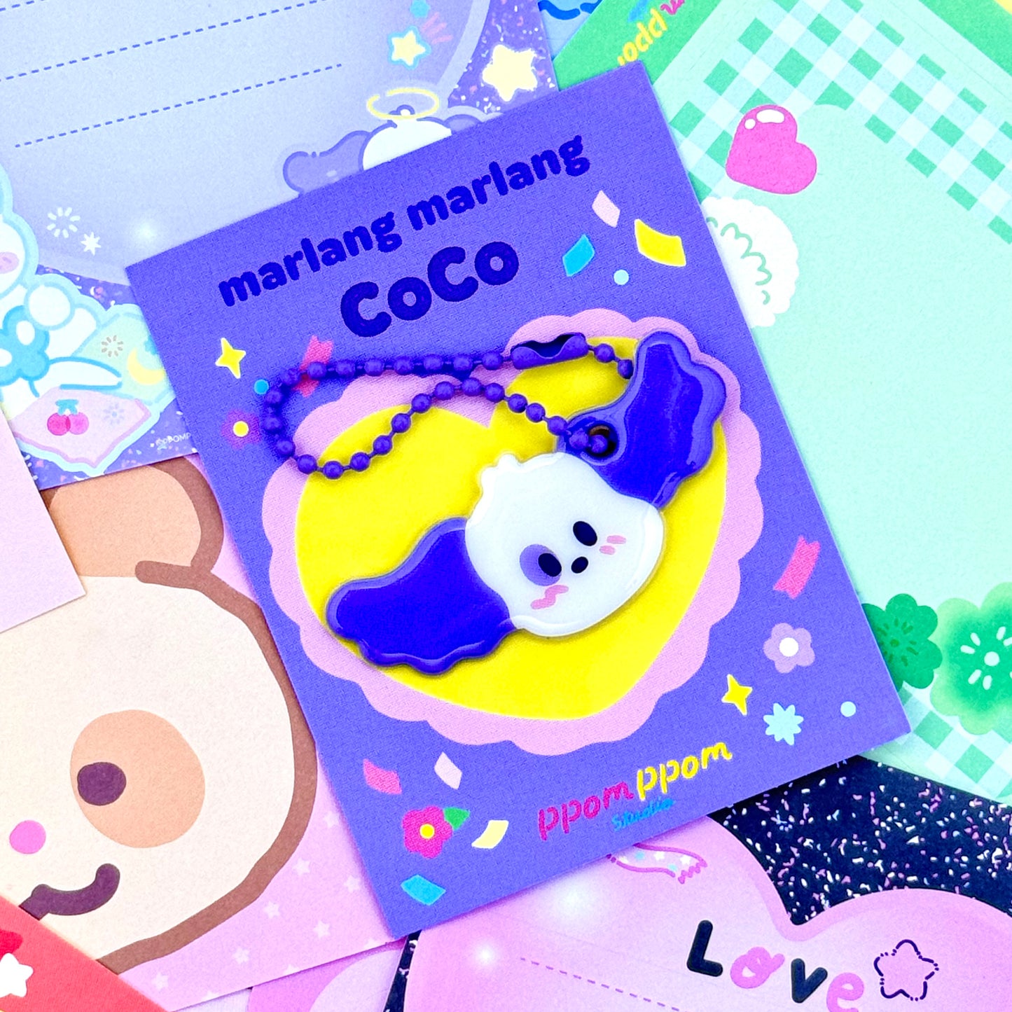 Ppomppom Studio Puffy Keychains - Dandy Mail