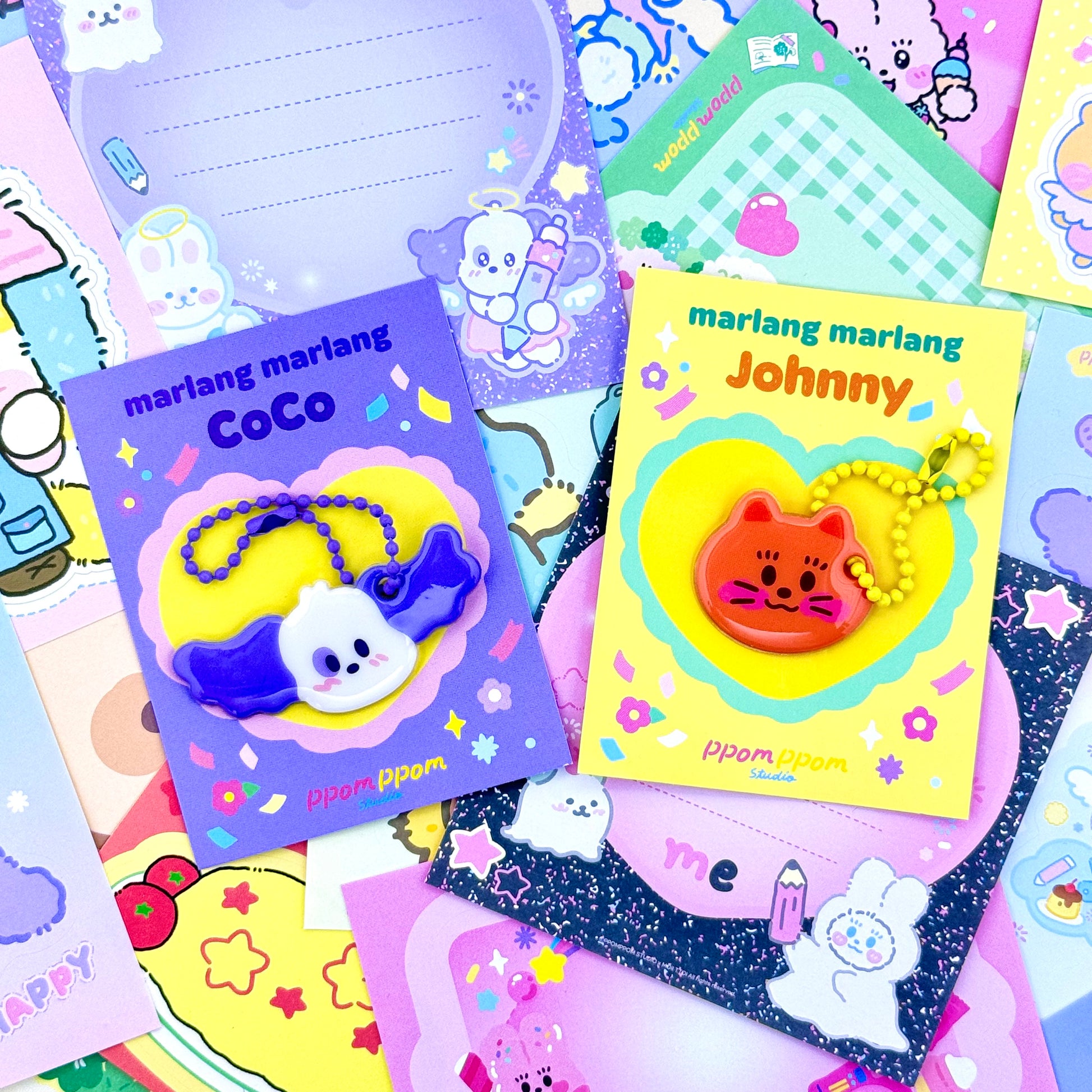 Ppomppom Studio Puffy Keychains - Dandy Mail