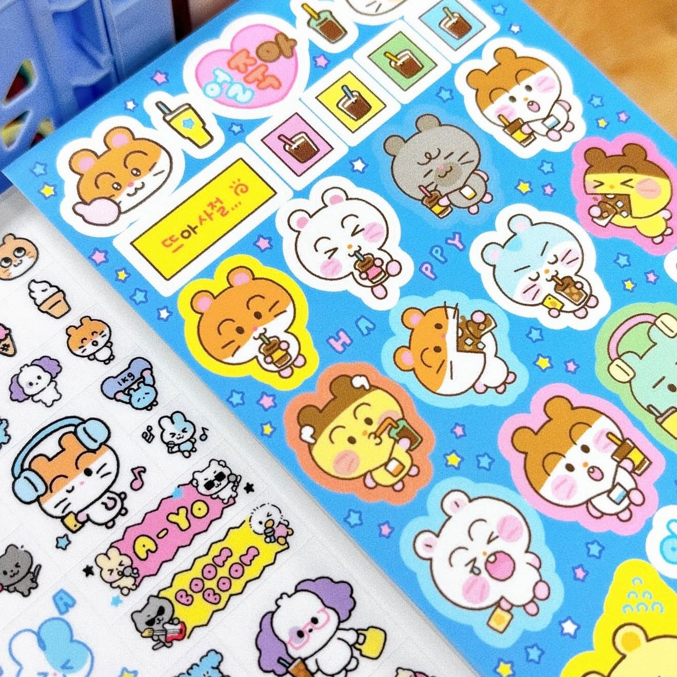Ppomppom Studio Hamster Tea Sticker Sheet - Dandy Mail