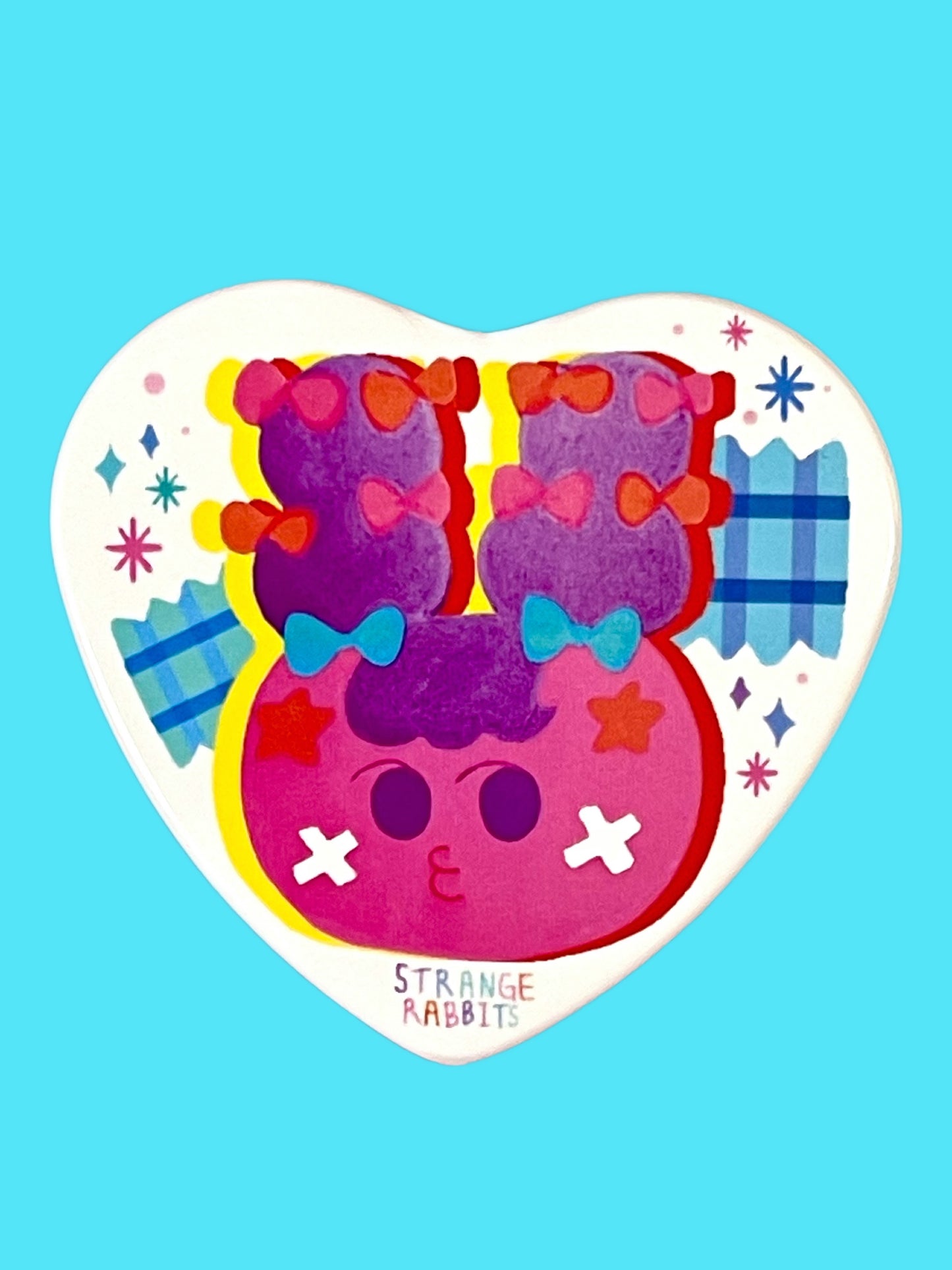 Leenahoo Heart Shaped Strange Rabbit Pin - Dandy Mail