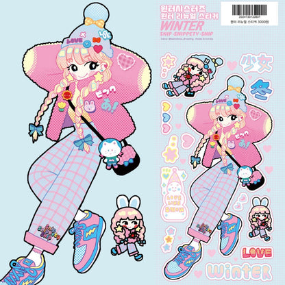 Leenahoo Winter Sisters Sticker Sheets - Dandy Mail