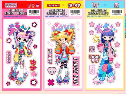 Leenahoo Glitter Girls Sticker Sheet - Dandy Mail