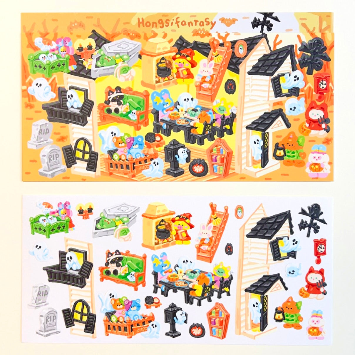 Hongsi Fantasy Haunted House Sticker Pack