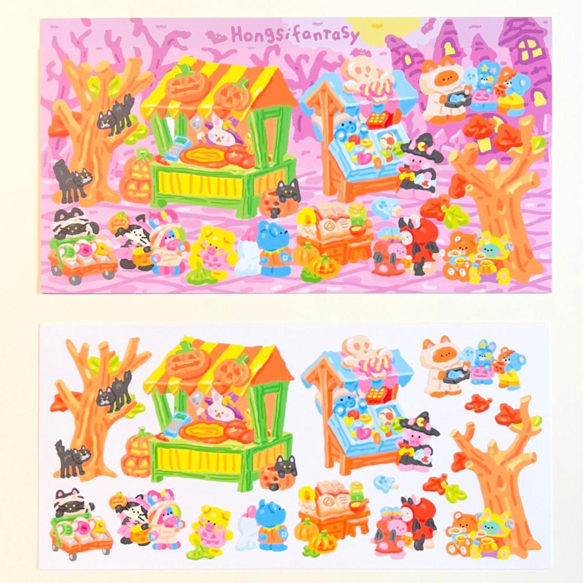 Hongsi Fantasy Halloween Market Sticker Sheet