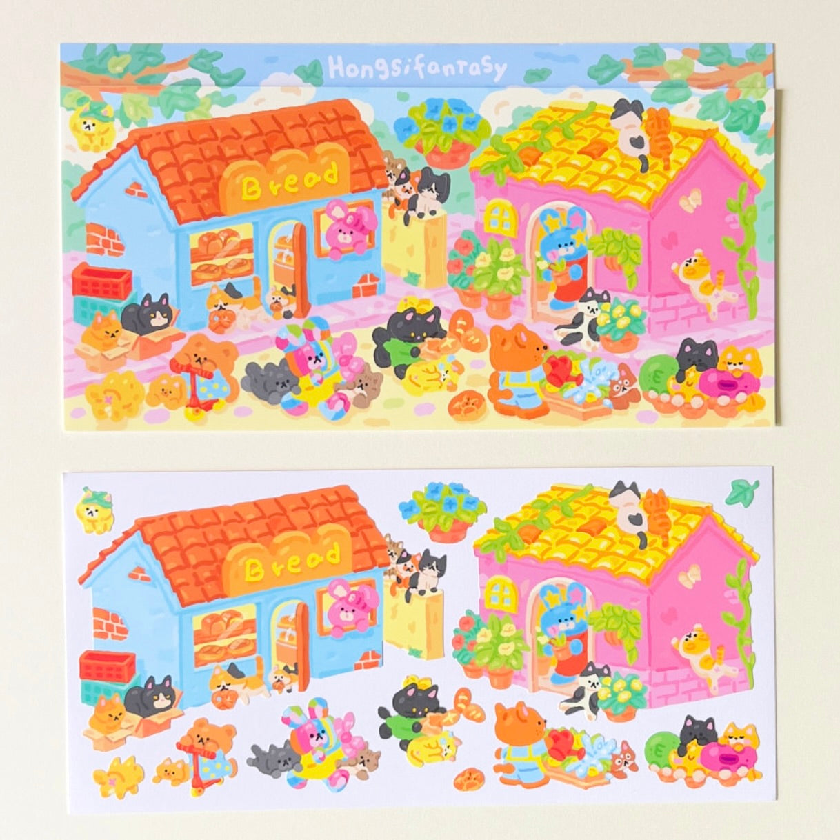 Hongsi Fantasy Bread Bakery Sticker Sheet