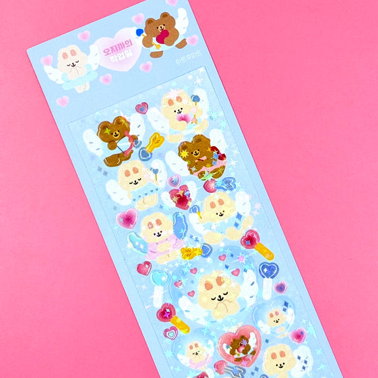 Oh Zakka Angel Bears Sticker Sheet - Dandy Mail