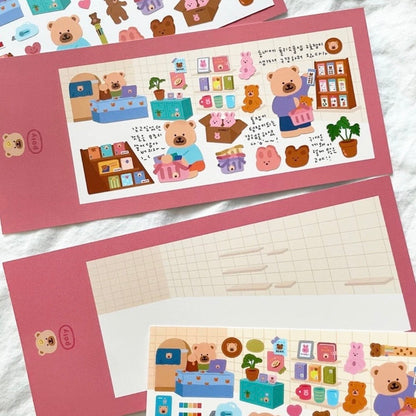 Poly Bear Stationery Store Sticker Sheet