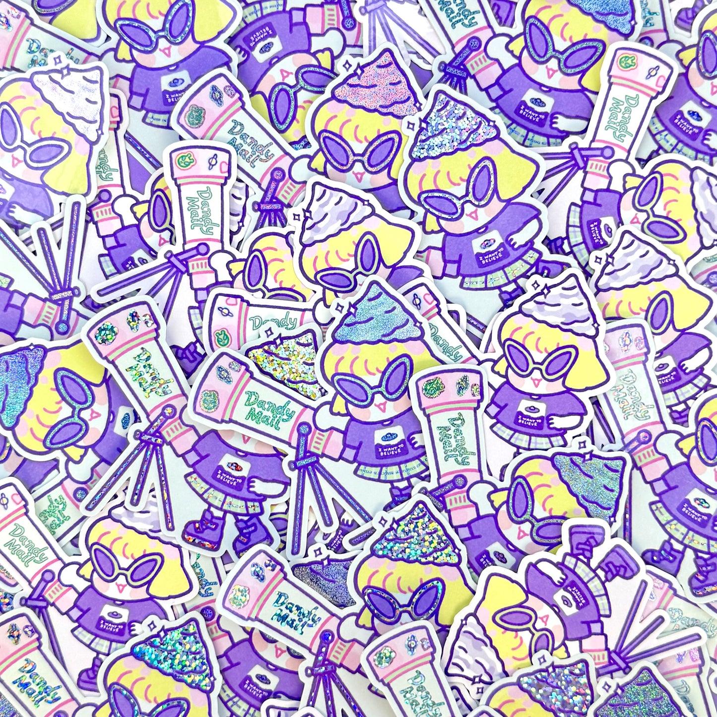 Dandy Mail Foil Hat Vinyl Sticker