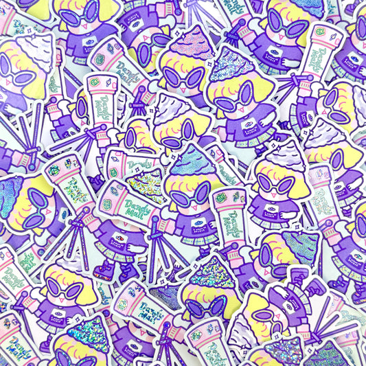 Dandy Mail Foil Hat Vinyl Sticker
