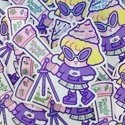 Dandy Mail Foil Hat Vinyl Sticker