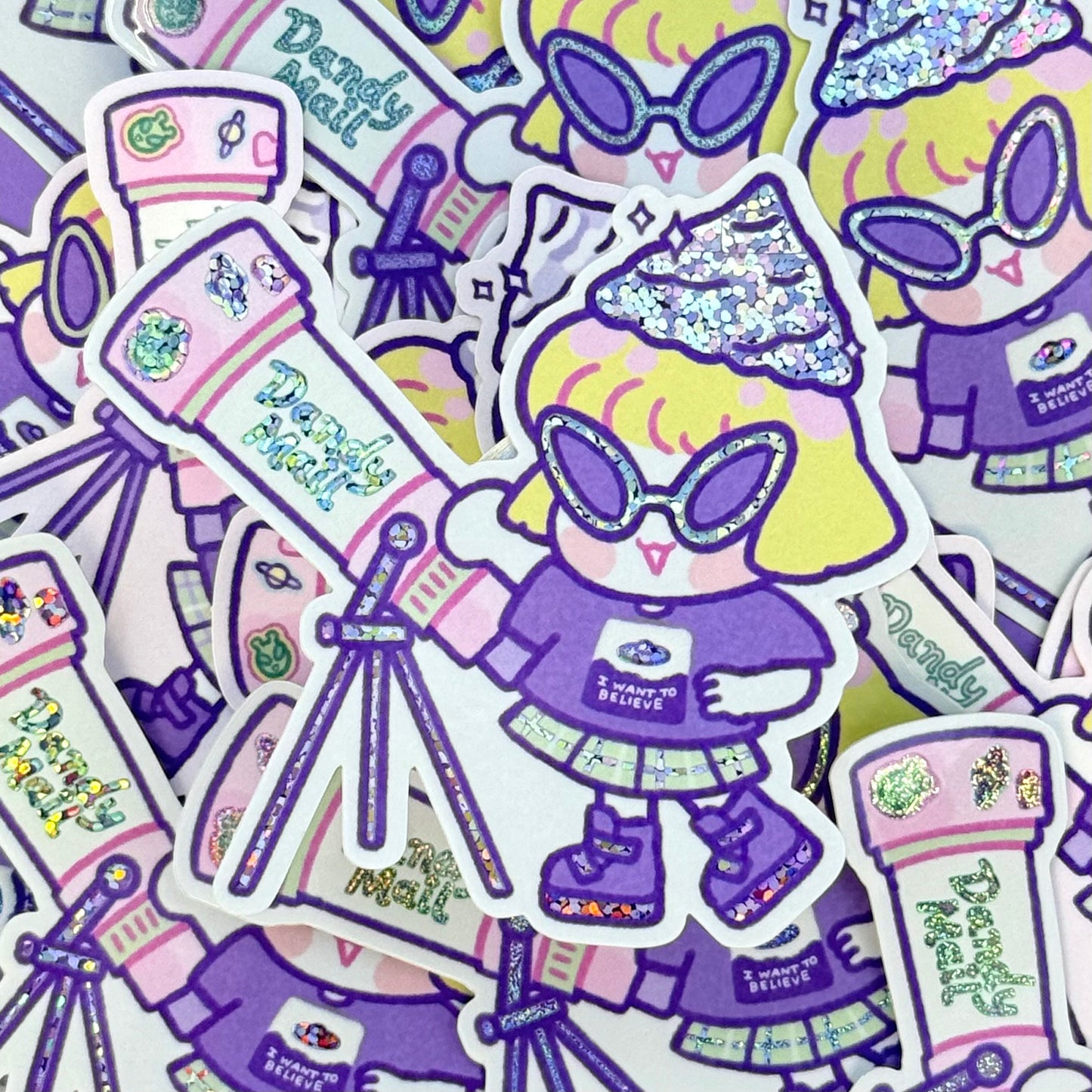 Dandy Mail Foil Hat Vinyl Sticker