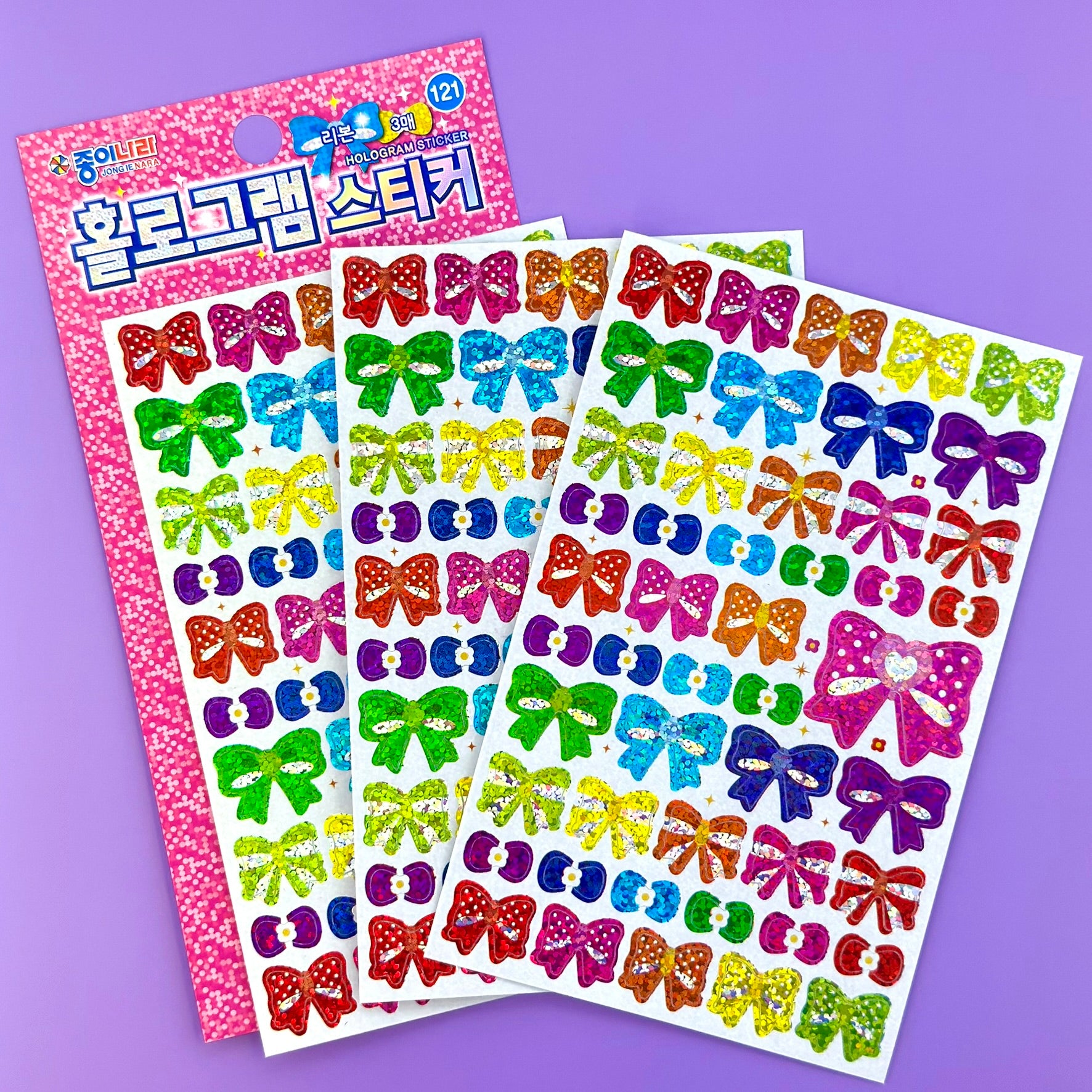 Holographic Bow Sticker Sheet Pack - Dandy Mail