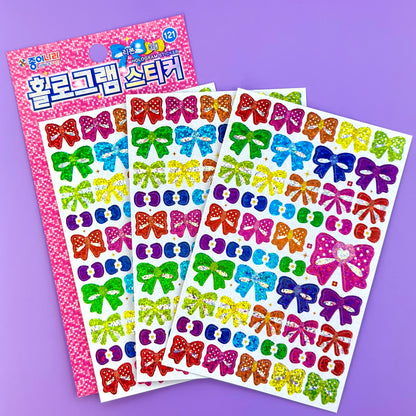 Holographic Bow Sticker Sheet Pack - Dandy Mail