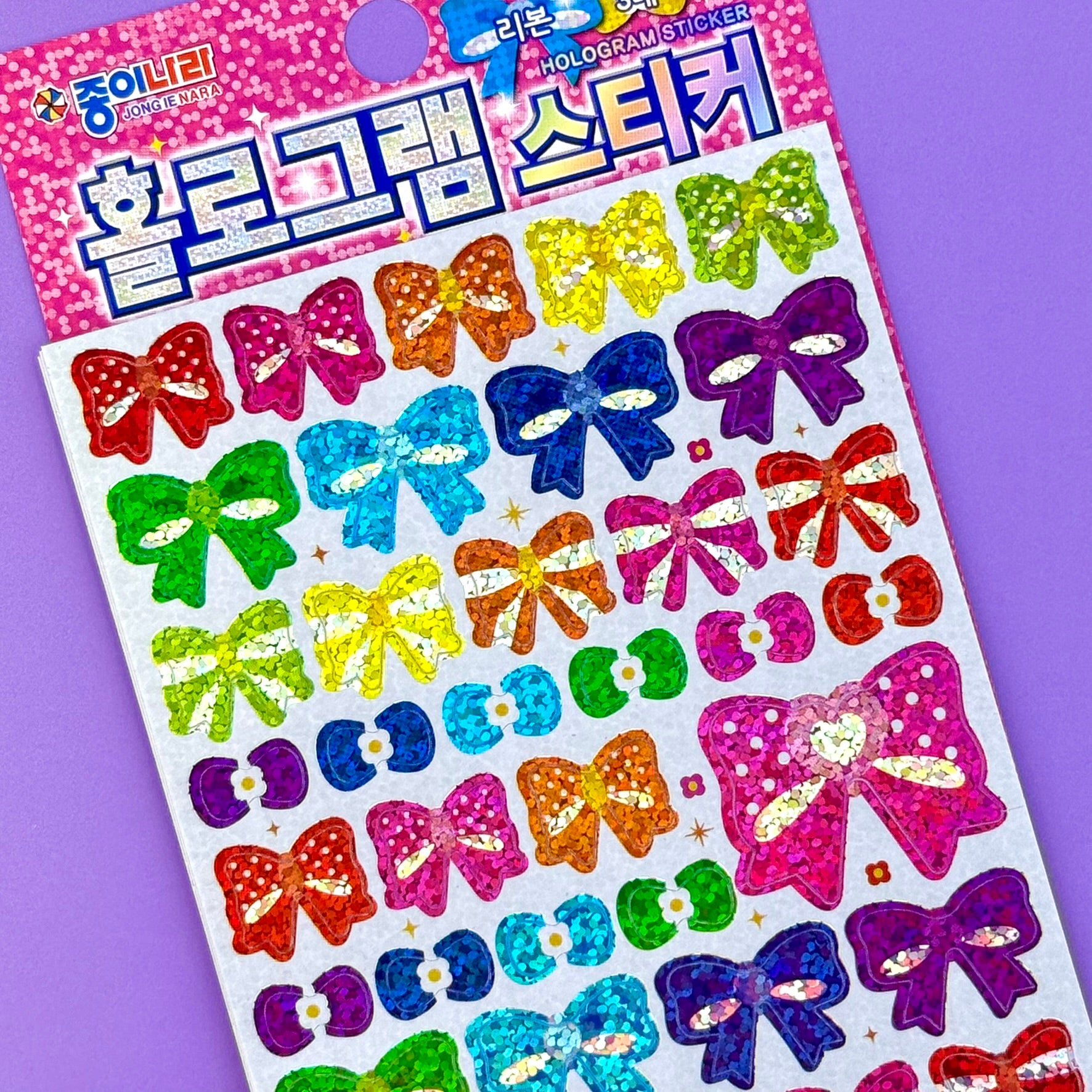 Holographic Bow Sticker Sheet Pack - Dandy Mail