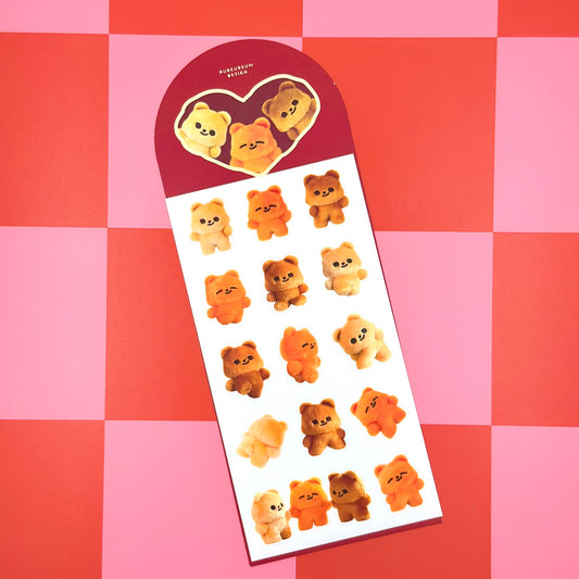 Pureureum Teddy Bears Sticker Sheet - Dandy Mail