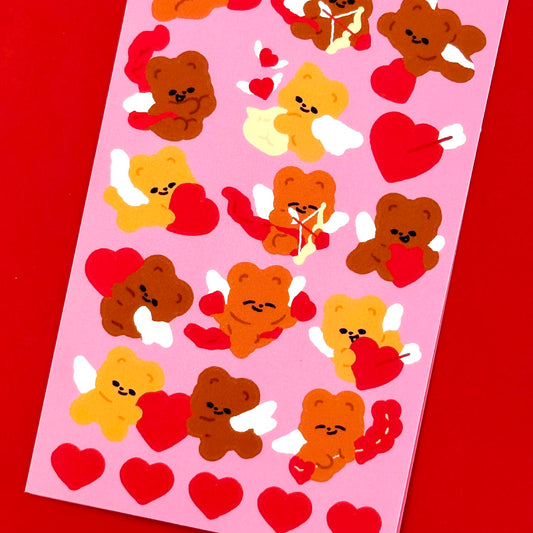 Pureureum Collecting Hearts Sticker Sheet - Dandy Mail