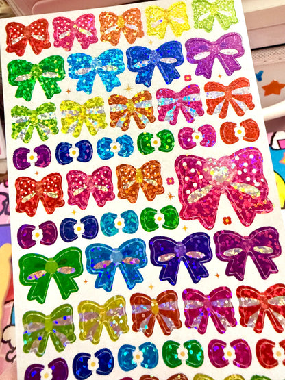 Holographic Bow Sticker Sheet Pack - Dandy Mail