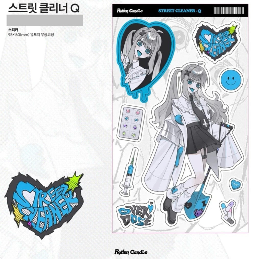 Rotten Candle Street Cleaner Sticker Sheets